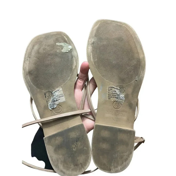 STEVE MADDEN Tan Khaki Flat Sandals Size 8.5 - Picture 5 of 6